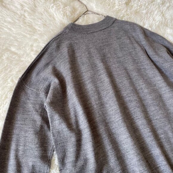 Loworn Mock Neck Mid-Length Knit Dress M Gray - Picture 4 of 6